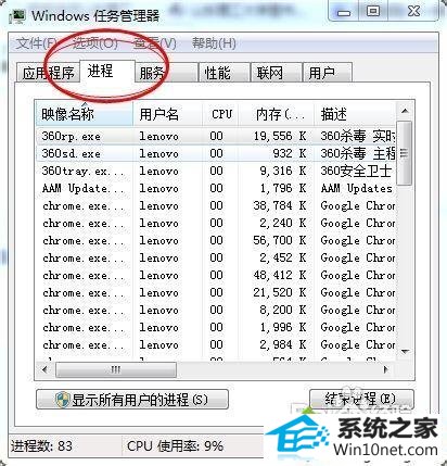 点击进程 win10系统桌面没反应的图文步骤