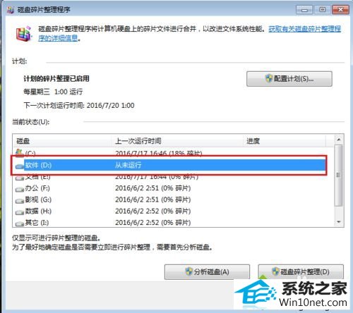 点击磁盘碎片整理 win10系统使用碎片整理解决磁盘故障问题的方法的图文步骤